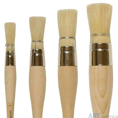 Кисть для клея, круглая, щетина, ассортимент