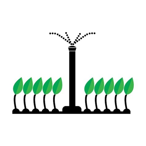 Premium Vector Irrigation System Or Plant Watering Icon