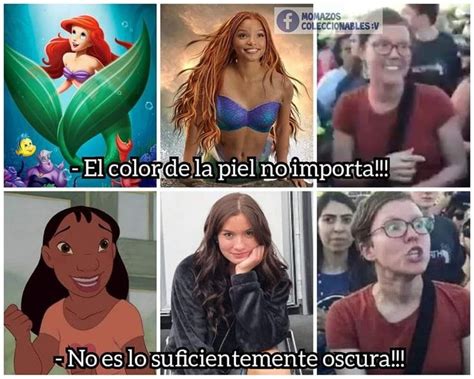 Four Different Disney Princesses With Captions In Spanish English And