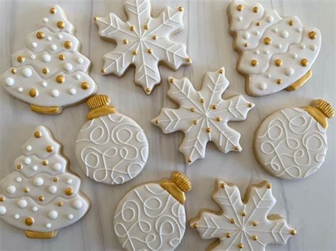 Christmas Cookies Decorated With Royal Icing