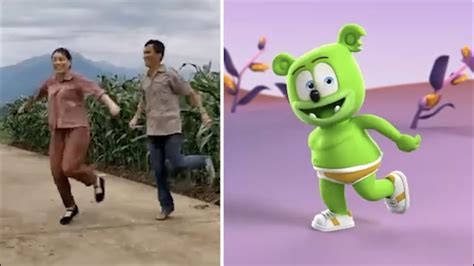 Gummy Bear Shuffle Dance Song Gummibär Does the Rural Style Shuffle