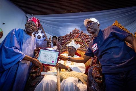 Tinubu Describes His Certificate Of Return As World Cup Trophy Afripost Newspaper