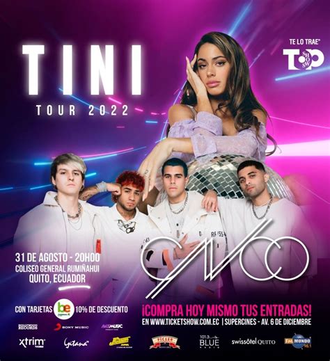 Ticket Show On Twitter Este 31 De Agosto En Quito TINI Presenta Su