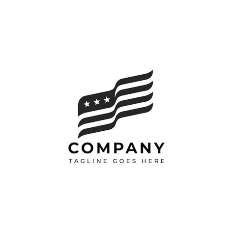 Premium Vector Illustration American Flag Logo Design American