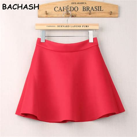 Bachash Fashion Grid Design Women Skirt Elastic Faldas Ladies Mini