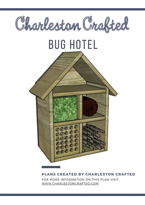 Bug Hotel Printable Pdf Woodworking Plans Charlestoncrafted