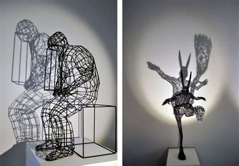 Intricate Wire Sculptures Playfully Form Dramatic Shadows Wire