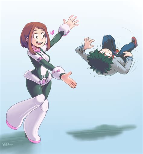 Ochako And Deku By Michafrario On Newgrounds