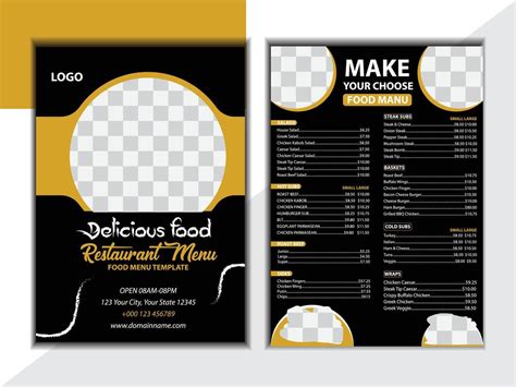 Modern Restaurant Menu Design Template For Fast Food 47579038 Vector