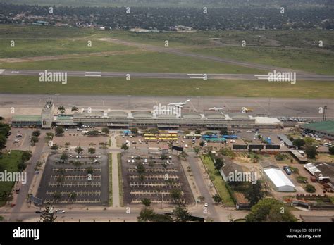 Aerial view of Maputo Airport Stock Photo - Alamy