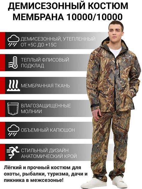 Костюм рыбацкий демисезонный мембранный — купить по низкой цене на ...