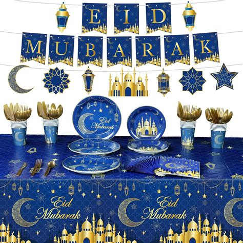 Amazon Nuanchu Pcs Eid Mubarak Party Decorations Ramadan