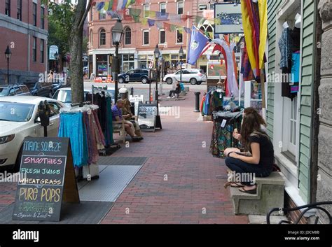 The Old Port District of Portland, Maine Stock Photo - Alamy