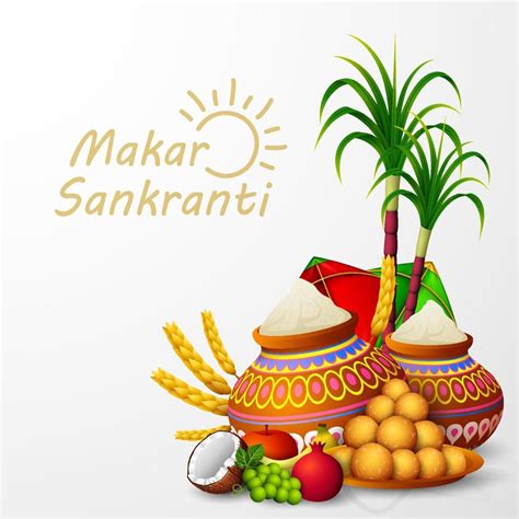 Happy Makar Sankranti Greeting Card 12257705 Vector Art At Vecteezy