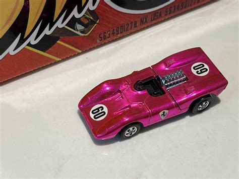 Hot Wheels Redline 1970 Ferrari 312p Hot Nuclear ☢️ Pink Near Mint Blister Fresh Ebay