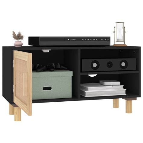 Meuble Tv Meuble Hi Fi Meuble Tv Noir X X Cm Bois De Pin