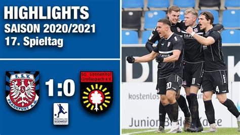 Highlights Tore FSV Frankfurt 1 0 SG Sonnenhof Großaspach 17