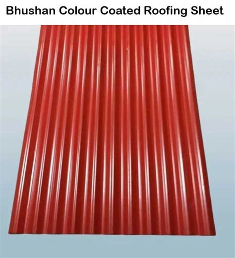 Steel Bhushan Colour Coated Roofing Sheet Thickness Mm At Rs