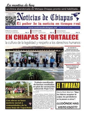 Peri Dico Noticias De Chiapas Edici N Virtual Viernes De Octubre De