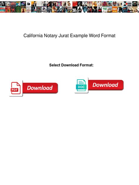 Fillable Online Free California Notarial Certificate Jurat Pdf