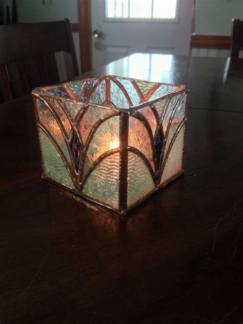 Stained Glass Candle Holder Made By Joann Gauthier Stained Glass Candle