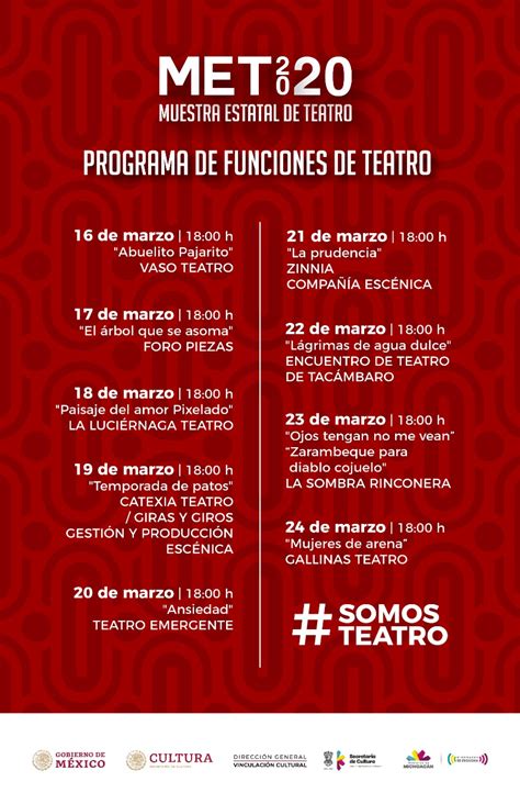 Funciones de teatro en línea esta semana en redes de Secum Contenedor