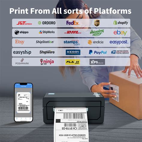 Jadens Bluetooth Thermal Shipping Label Printer Wireless X Shipping