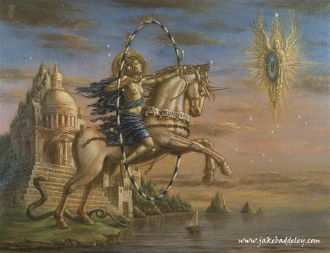 Sagittarius original oil painting from the Zodiac series by Jake Baddeley