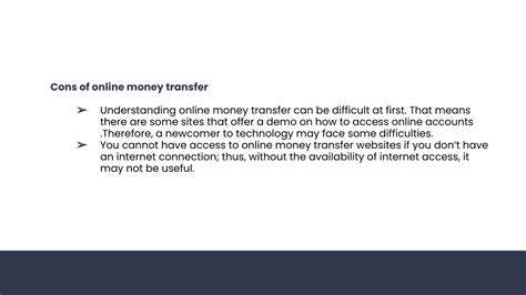 Ppt Online Money Transfer Guide Pros And Cons Of Online Money