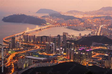 Skyline of Busan, South Korea Stock Photo | Adobe Stock