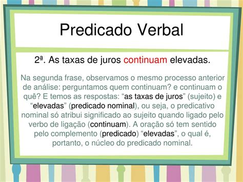 Predicado Verbal E Nominal