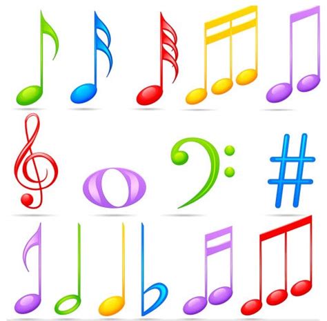 Colorful Music Notes Symbols | Free download on ClipArtMag