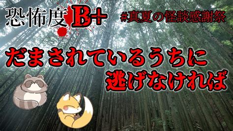 真夏の怪談感謝祭】【ゆっくり朗読】奇々怪々「だまされてるうちに。」【ゆっくり怪談】 Youtube