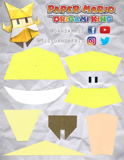 Origami Olivia From Paper Mario The Origami King With Free Print Out