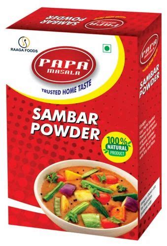 PAPA Masala 100g Sambar Powder Packaging Type Box At Best Price In