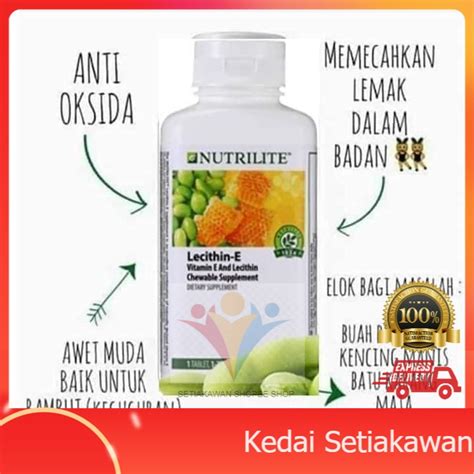 Nutrilite Lecithin E Amway Tablet Kunyah Original Shopee Malaysia