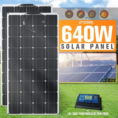 200W 12V 24V 48V Solar Panel Power Kit Ip67 Flexible 100 W 41 OFF