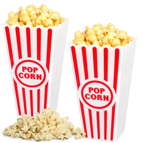 Popcorn Tub Red White Striped Classic Popcorn Containers For Movie