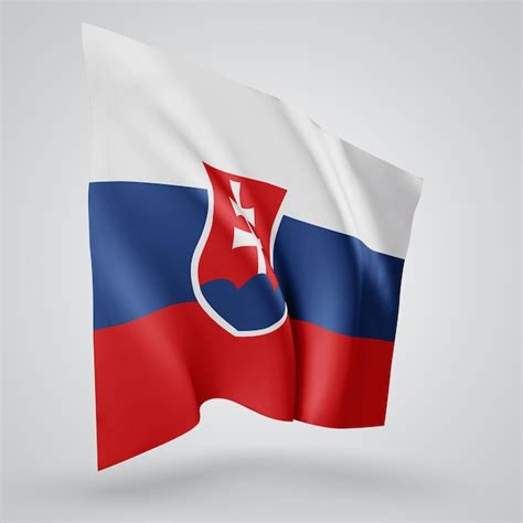 Premium Vector Slovakia Vector Flag With Waves And Bends Waving In