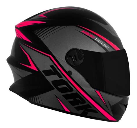 Capacete Feminino Fechado R8 Viseira Fumê Pro Tork Rosa R 132 00 em