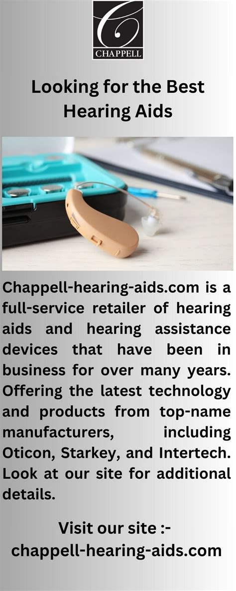 Getting the Best Hearing Aid Devices - Chappell Hearing Care Centers ...