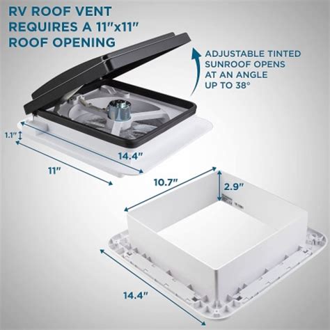 Hike Crew Rv Roof Vent Fan V Intake Exhaust Manual Camper Fan