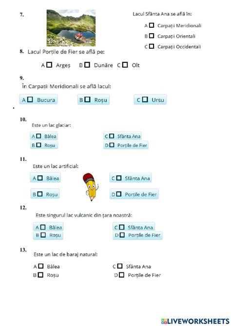 Test Clima Apele Vegetația Fauna Solurile Worksheet Live Worksheets