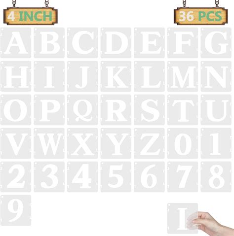 Amazon Yeajon Inch Letter Stencils Symbol Numbers Craft