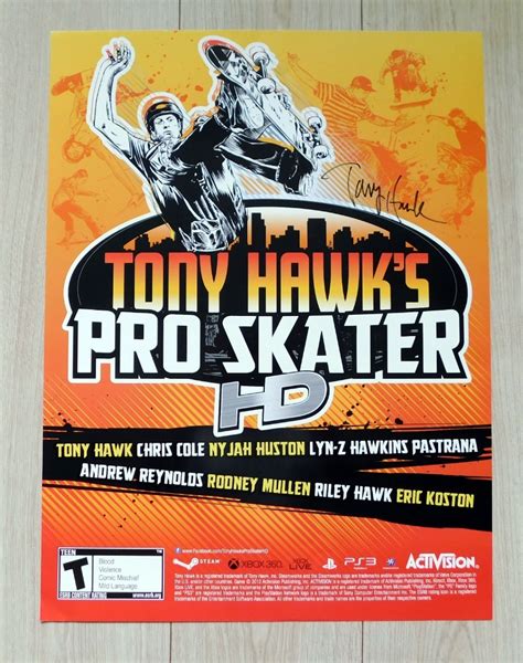 Plakat z Autografem Tony Hawk Unikat Grudziądz Kup teraz na