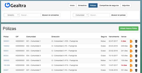 Software Gestión de Siniestros Administradores de Fincas