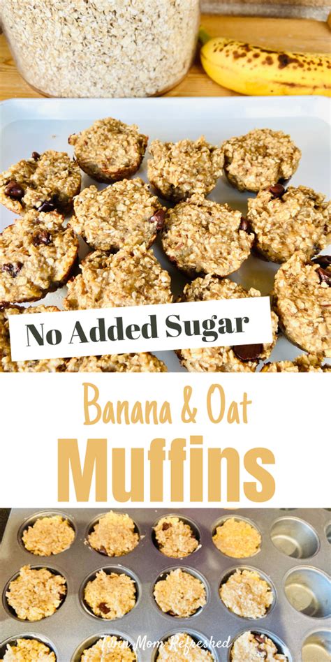 Healthy Banana And Oat Flourless Muffins In Banana Oatmeal