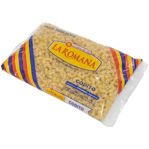 Pasta Para Sopa La Romana De Codito 200 G Walmart