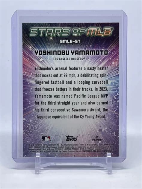 Yoshinobu Yamamoto Topps Series Toiles De Mlb Smlb Recrue