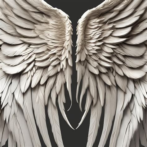 Premium AI Image | Realistic Angel wings set